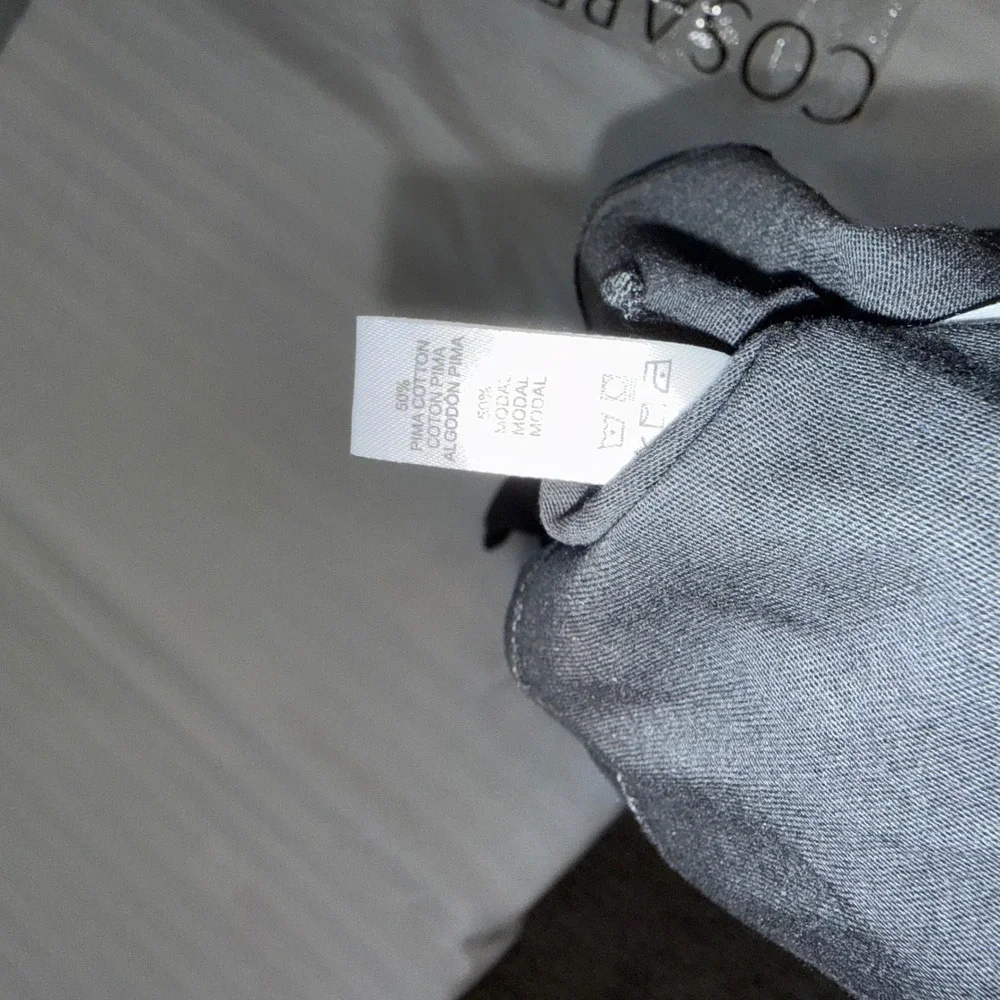 Cosabella Amore Mens Henley Pajama Set Anthracite‎ Pima Cotton Modal Large